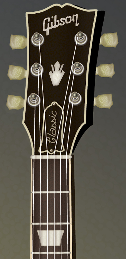 vector guitar mesh detail